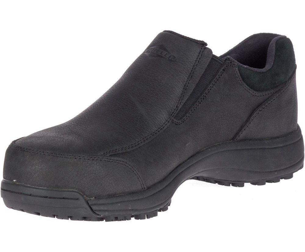 Zapatos De Seguridad Hombre - Merrell Sutton Moc Steel Toe - Negras - JEKT-61427